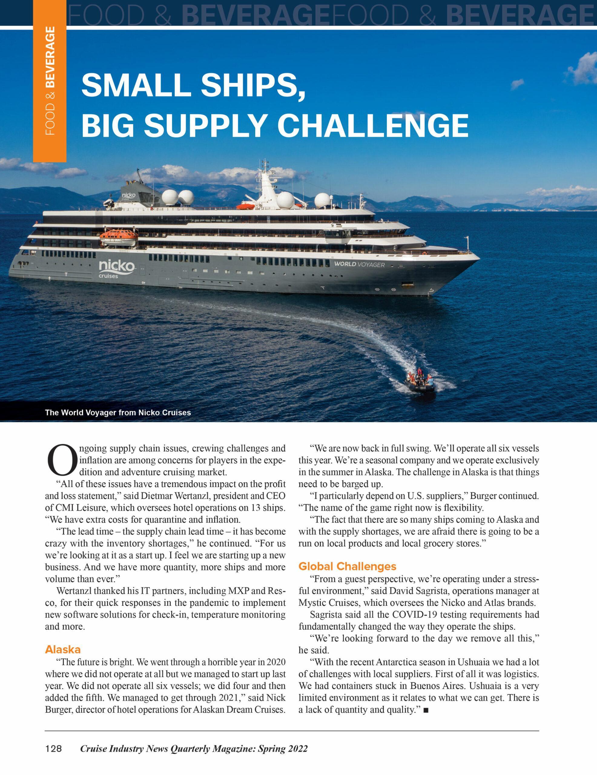 Small Ships, Big Supply Challenge