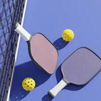 pickleball paddles and balls